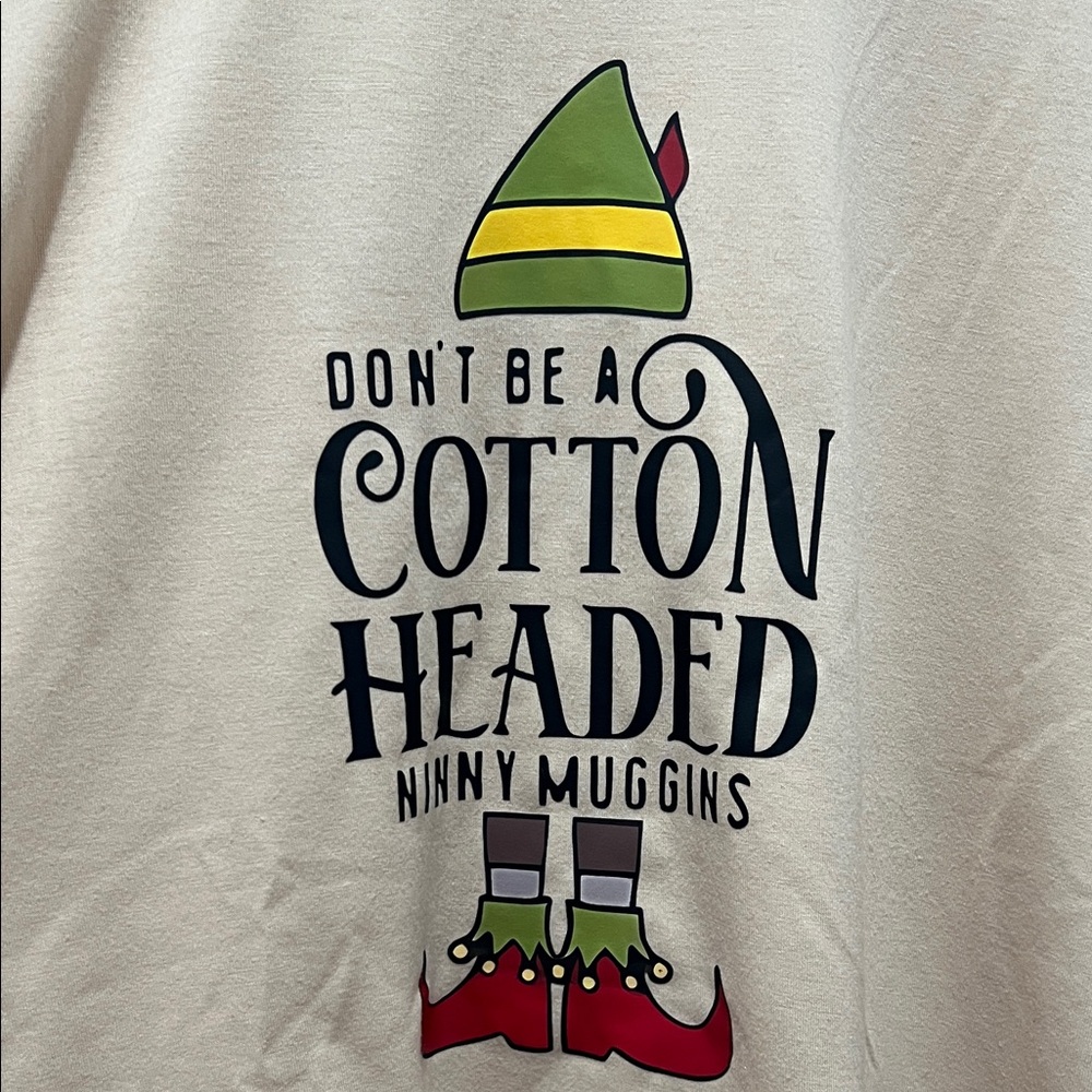 Festive Graphic Tee with Elf Design
